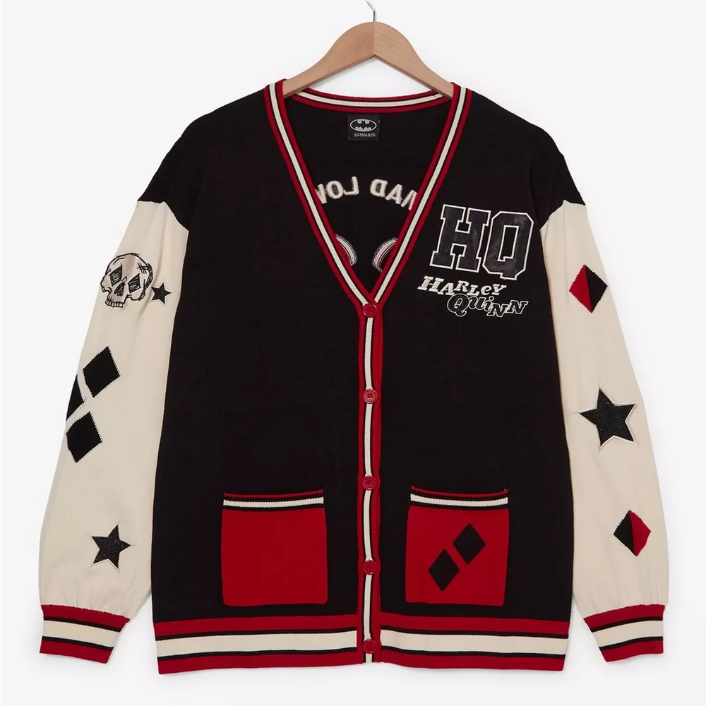 DC Comics Batman Harley Quinn Icons Women's Cardigan‎ - BoxLunch Exclusive